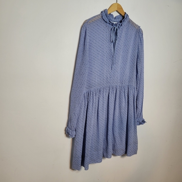 GANNI Sky Blue Printed Georgette Dress in Size  EUR 40/ US 8 - Picture 12 of 12